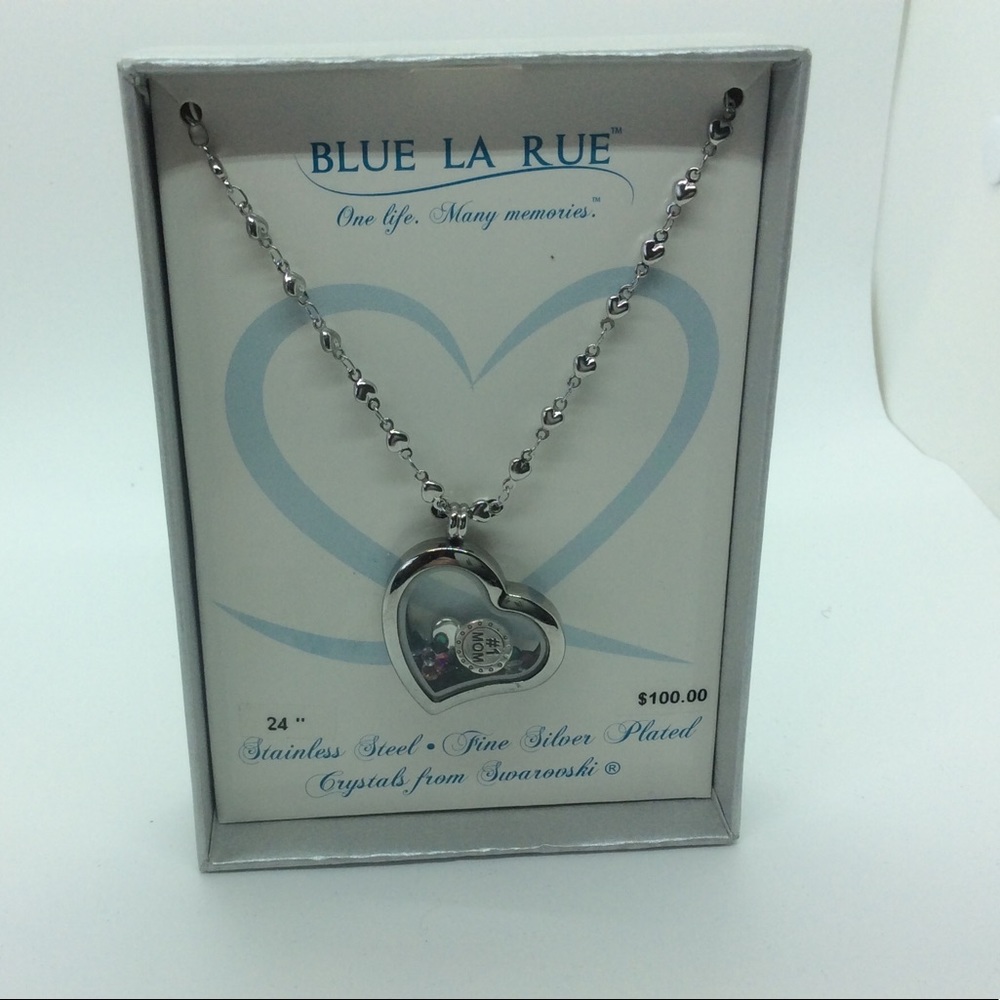 BLUE LA RUE Heart Locket